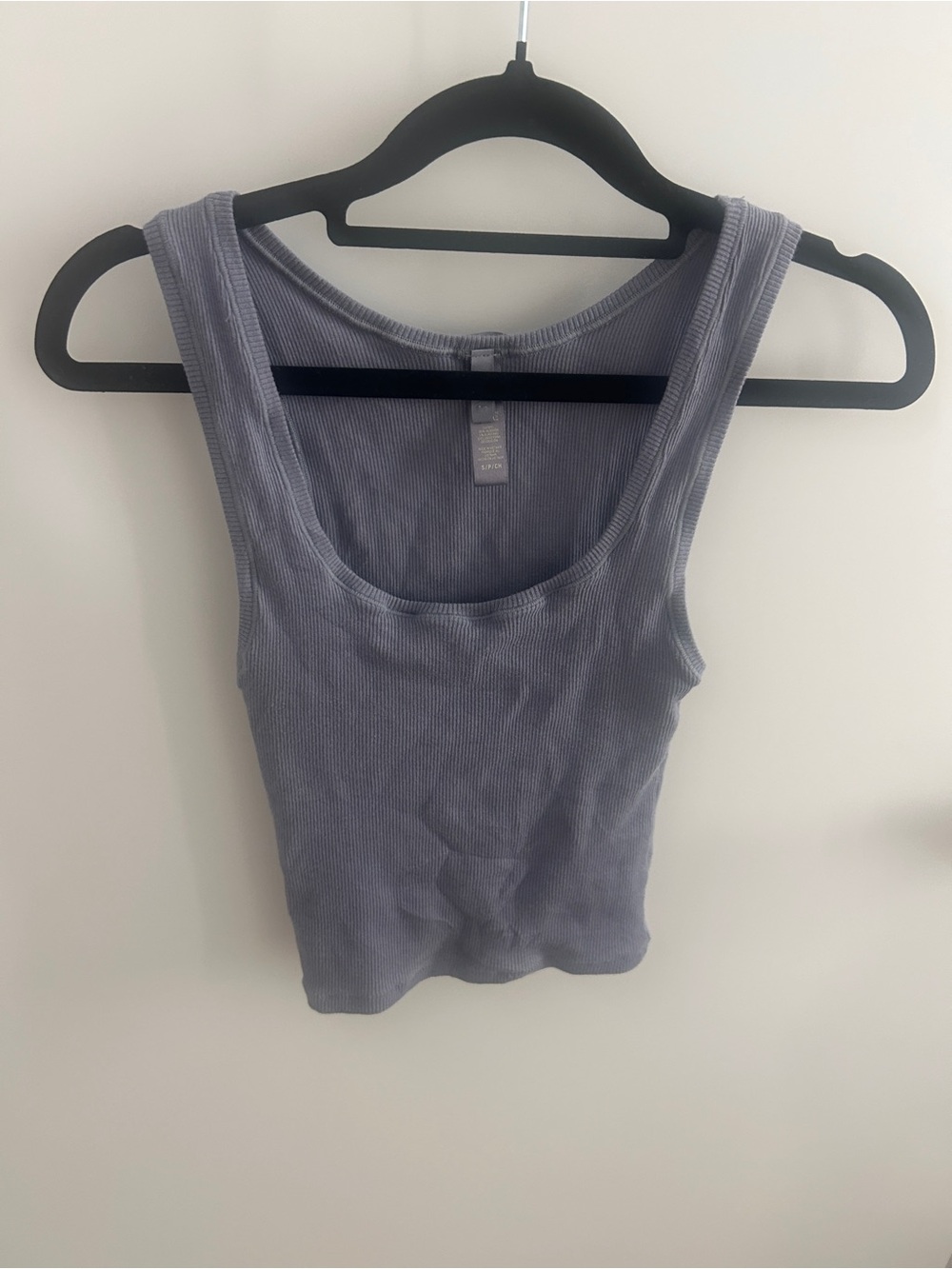 Skims Cotton Rib Tank Steel Blue
